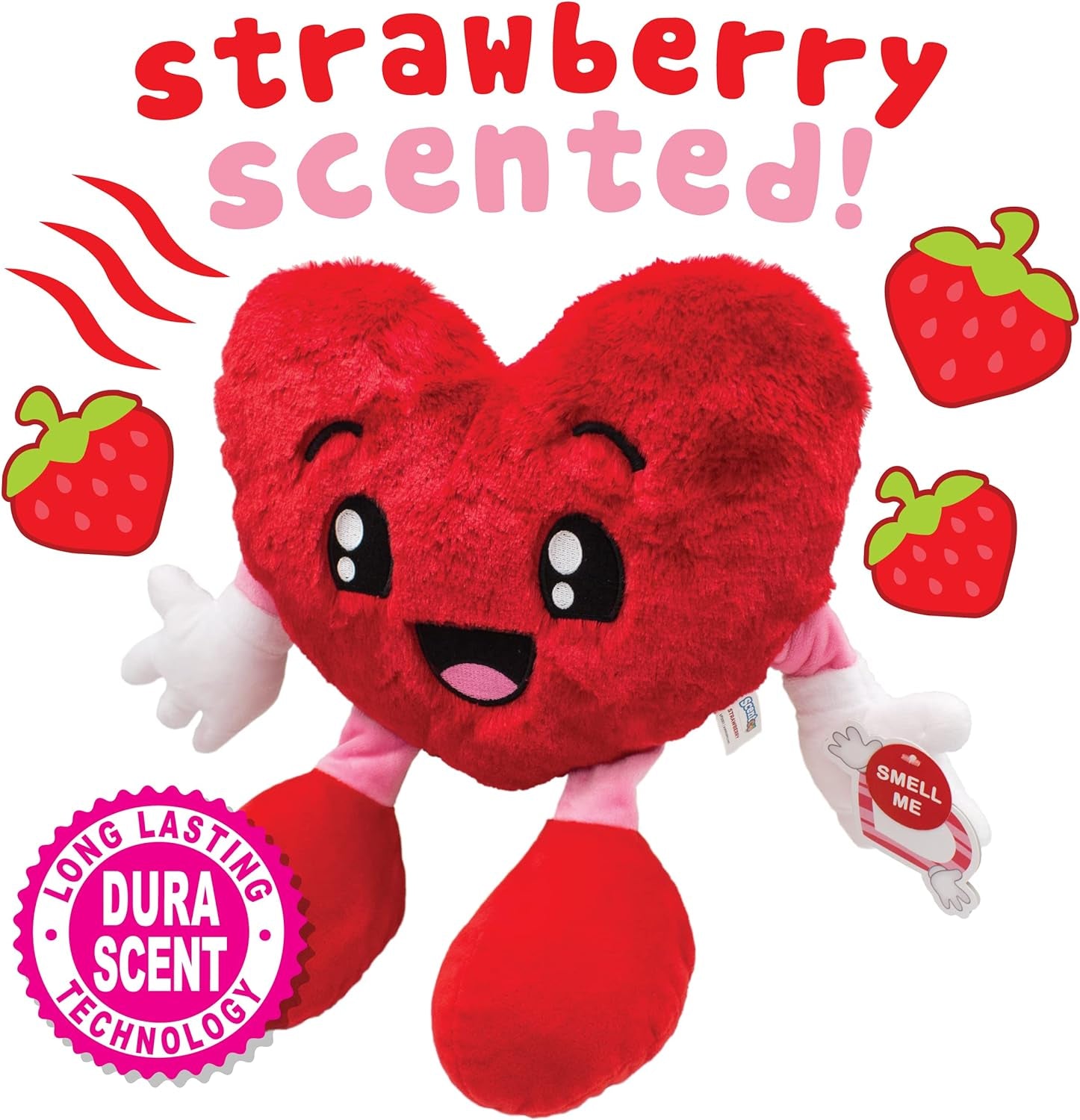 Sweetheart (Heart) - 10" Strawberry Scented Stuffed Plush - Valentines, Gifts for Kids, Gift Guide