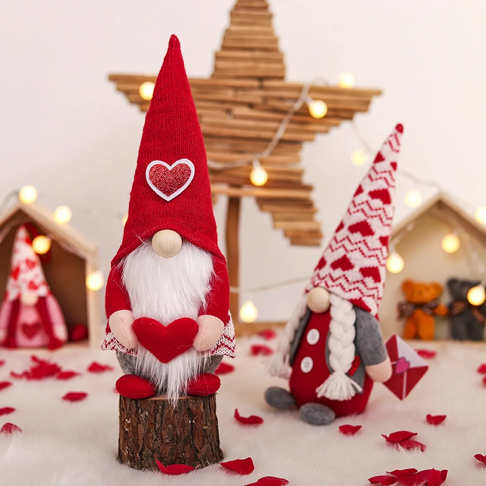 Valentines Day Decor 2Pcs Valentine Gnomes Plush Decorations Valentines Day Decoration Valentines Home Small Christmas Ornament